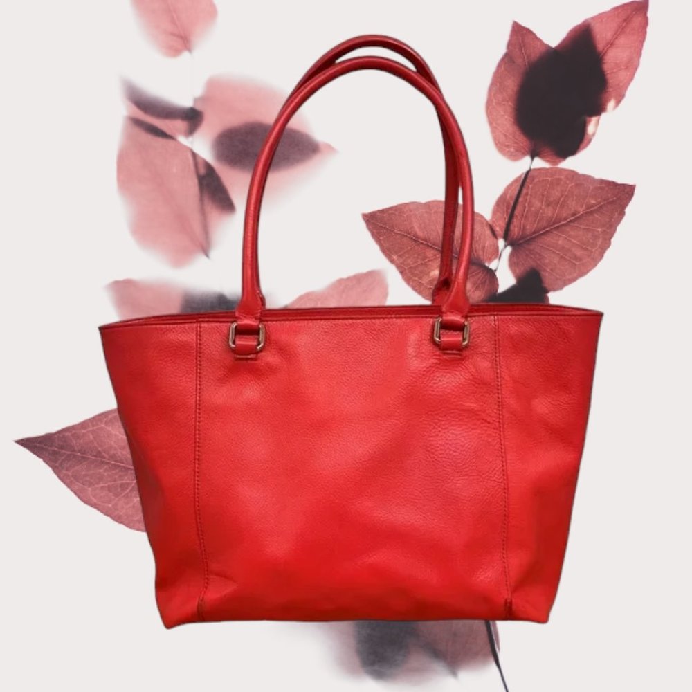 Kate Spade Pink Large Leather Tote Shoulder Bag Purse 10.25" x 17.5"